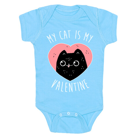 My Cat is My Valentine Baby One-Piece