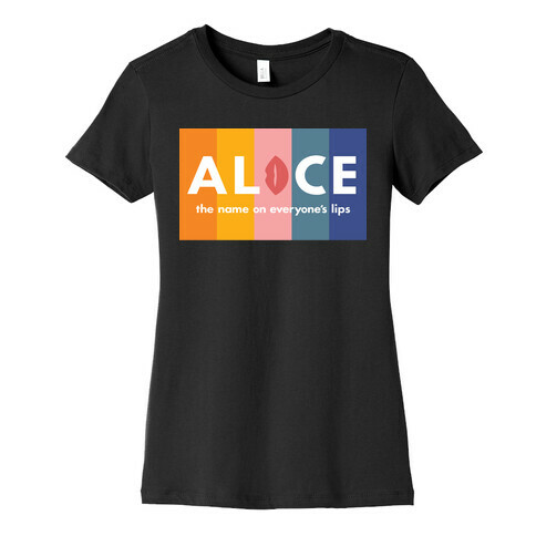 Alice, The Name On Everyone's Lips Womens T-Shirt