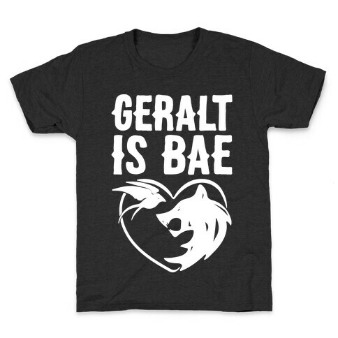 Geralt Is Bae Parody White Print Kids T-Shirt