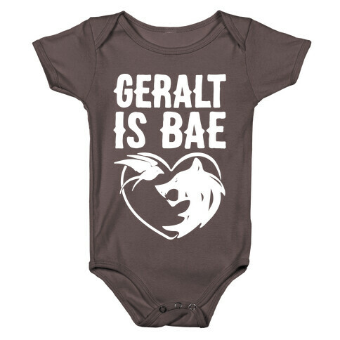 Geralt Is Bae Parody White Print Baby One-Piece