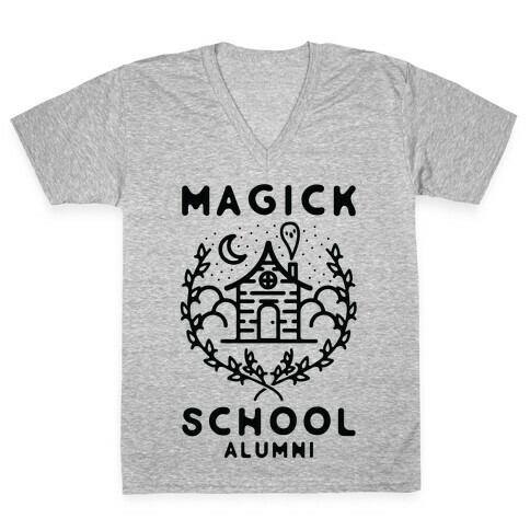 Magick School Alumni V-Neck Tee Shirt