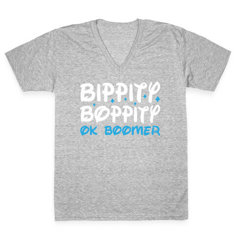 Bippity Boppity OK Boomer V-Neck Tee Shirt