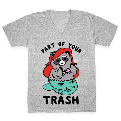 Part of Your Trash Raccoon V-Neck Tee Shirt