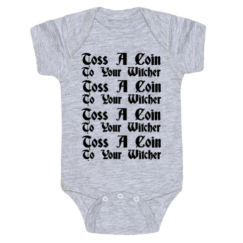 Toss A Coin To Your Witcher Song Pairs Shirt 1 Baby One-Piece