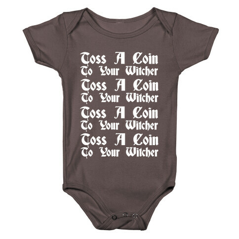 Toss A Coin To Your Witcher Song Pairs Shirt 1 White Print Baby One-Piece