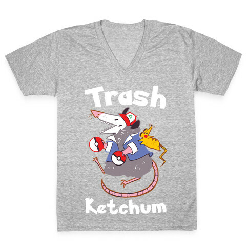 Trash Ketchum V-Neck Tee Shirt