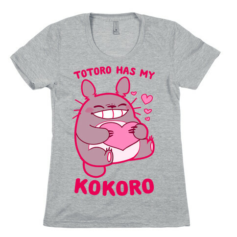 Totoro Has My Kokoro Womens T-Shirt