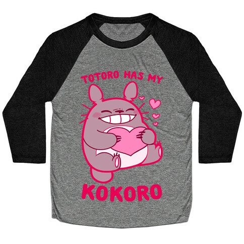 Totoro Has My Kokoro Baseball Tee