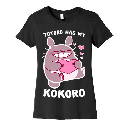 Totoro Has My Kokoro Womens T-Shirt
