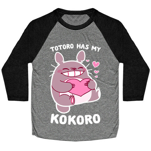 Totoro Has My Kokoro Baseball Tee