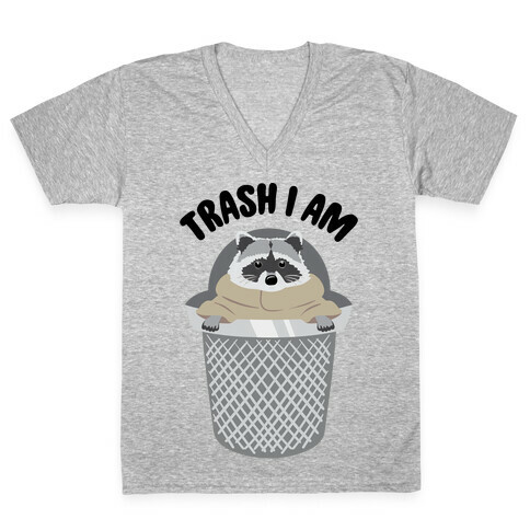 Trash I Am Raccoon Baby Yoda Parody V-Neck Tee Shirt