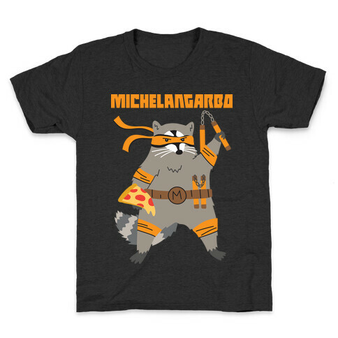 Michelangarbo (Michelangelo Raccoon) Kids T-Shirt