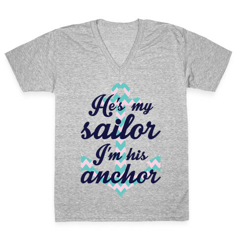 I'm His Anchor V-Neck Tee Shirt