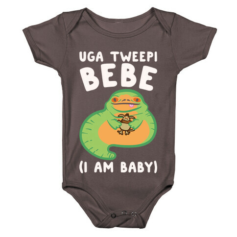 I Am Baby Jabba Parody White Print Baby One-Piece