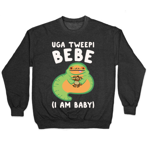 I Am Baby Jabba Parody White Print Pullover