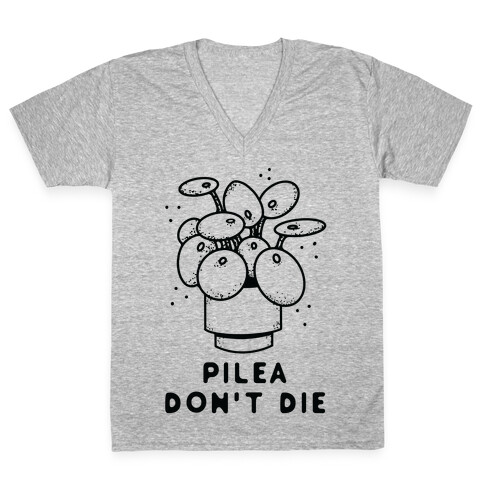 Pilea Don't Die V-Neck Tee Shirt