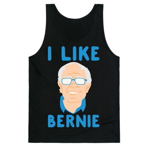 I Like Bernie White Print Tank Top