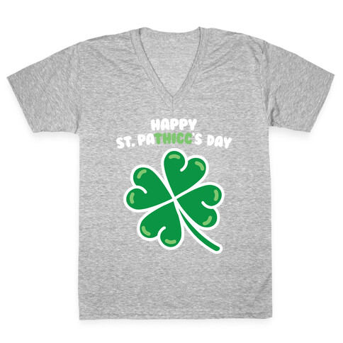 Happy St. Pathicc's Day Butt Clover V-Neck Tee Shirt