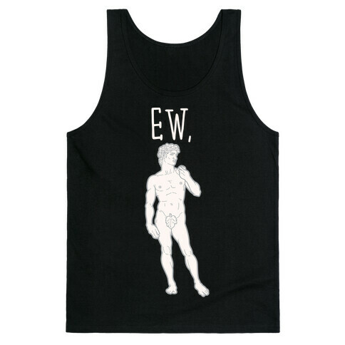 Ew David Parody White Print Tank Top