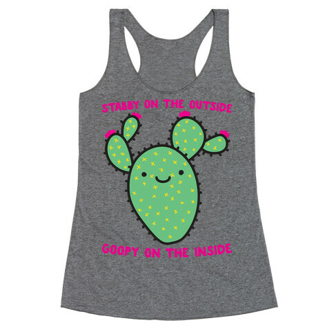 Stabby On The Outside, Goopy On The Inside Racerback Tank Top