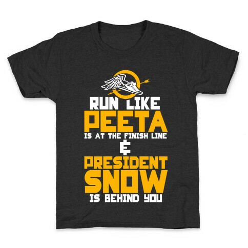 Run Like Peeta Is At The Finish Line Kids T-Shirt