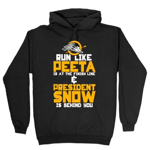 Run Like Peeta Is At The Finish Line Hooded Sweatshirt