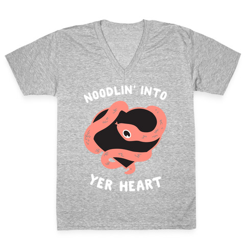 Noodlin' Into Yer Heart V-Neck Tee Shirt