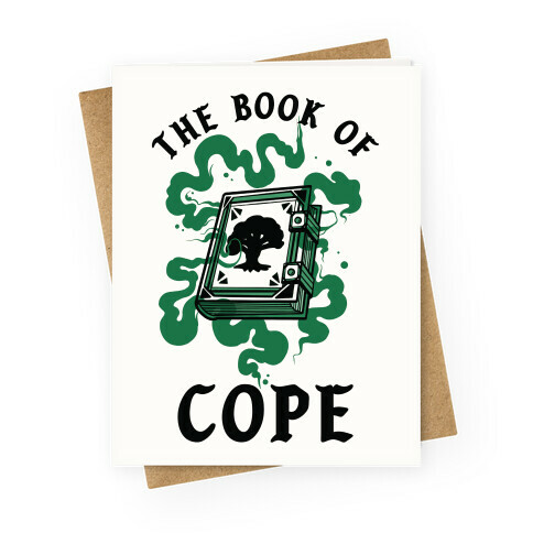 The Book Of Cope Green Magic Greeting Card