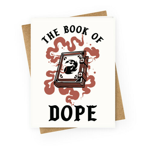 The Book Of Dope Red Magic Greeting Card