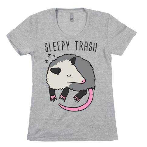 Sleepy Trash Opossum Womens T-Shirt