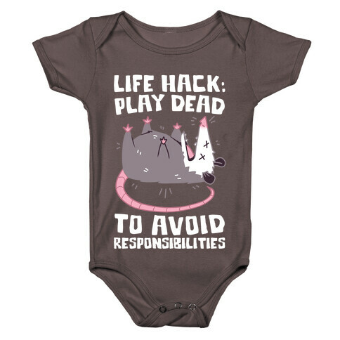 Life Hack: Play Dead To Avoid Responsibilities  Baby One-Piece