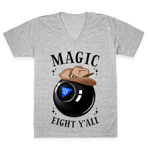 Magic Eight Y'all V-Neck Tee Shirt