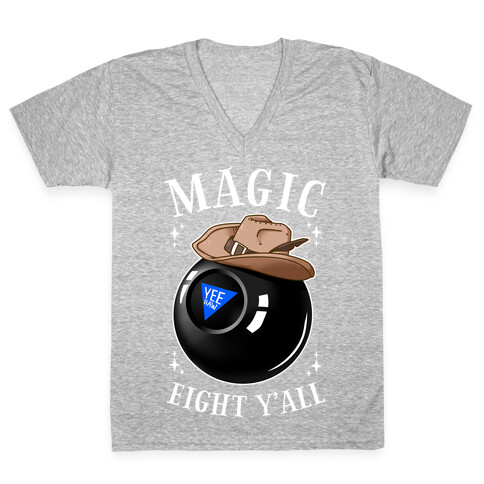 Magic Eight Y'all V-Neck Tee Shirt