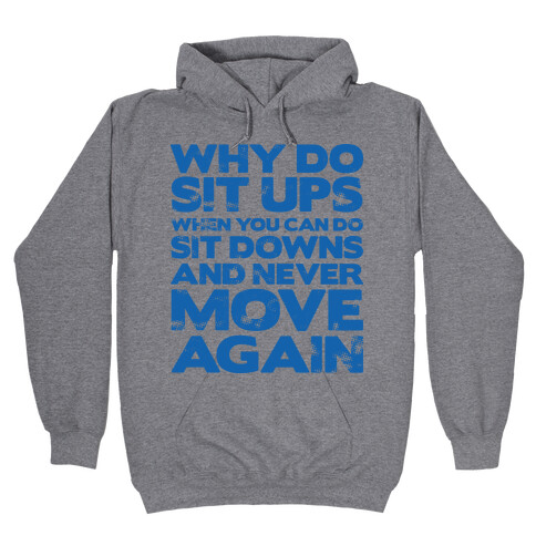 Why Do Sit Ups When You Can Do Sit Downs  Hooded Sweatshirt