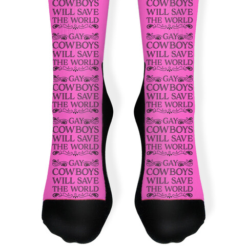 Gay Cowboys Will Save The World Sock