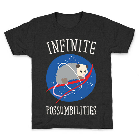 Infinite Possumbilities Parody White Print Kids T-Shirt