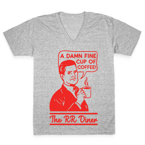 A Damn Fine Cup of Coffee The RR Dine V-Neck Tee Shirt