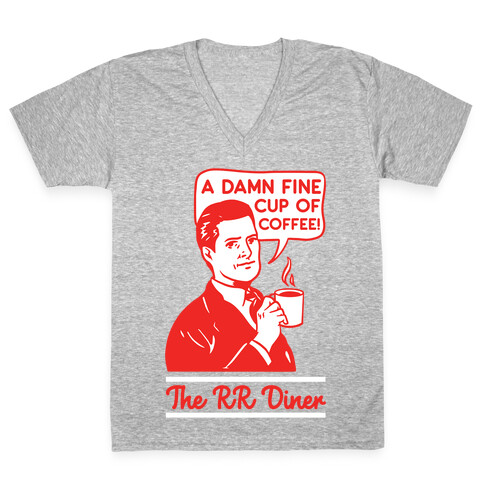 A Damn Fine Cup of Coffee The RR Dine V-Neck Tee Shirt