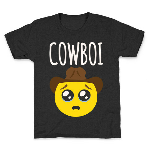 Cowboi White Print Kids T-Shirt