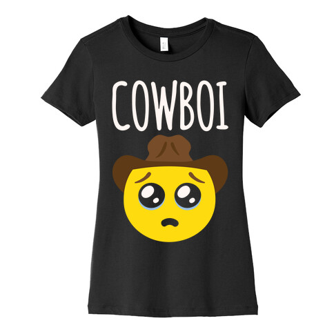 Cowboi White Print Womens T-Shirt