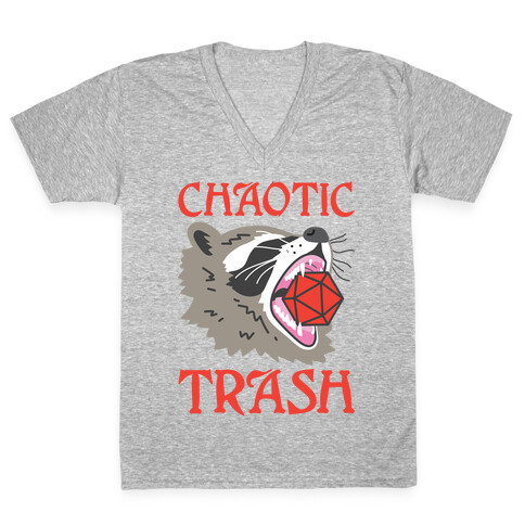 Chaotic Trash (Raccoon) V-Neck Tee Shirt