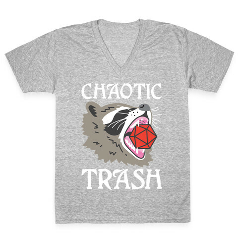 Chaotic Trash (Raccoon) V-Neck Tee Shirt