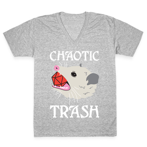 Chaotic Trash (Opossum) V-Neck Tee Shirt