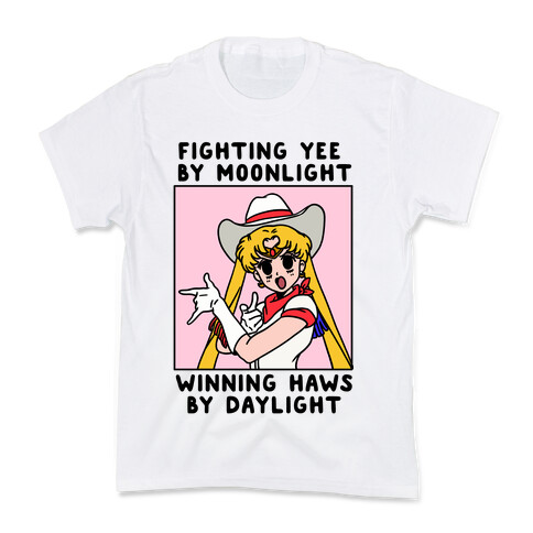 Fighting Yee By Moonlight Winning Haws By Daylight Kids T-Shirt