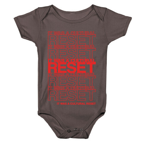 It Was A Cultural Reset Parody White Print Baby One-Piece