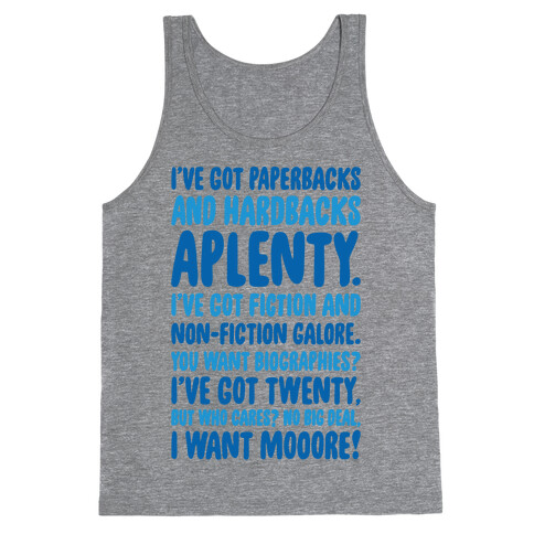 Book Lover's Part of Your World Parody Tank Top