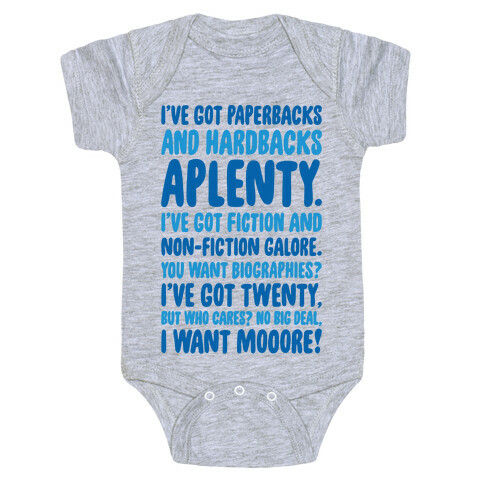 Book Lover's Part of Your World Parody Baby One-Piece
