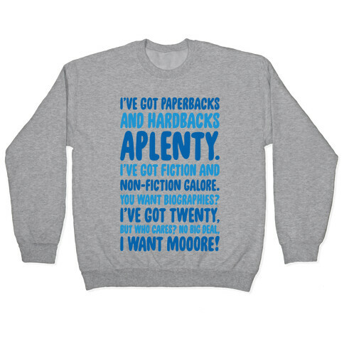 Book Lover's Part of Your World Parody Pullover