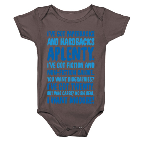 Book Lover's Part of Your World Parody White Print Baby One-Piece