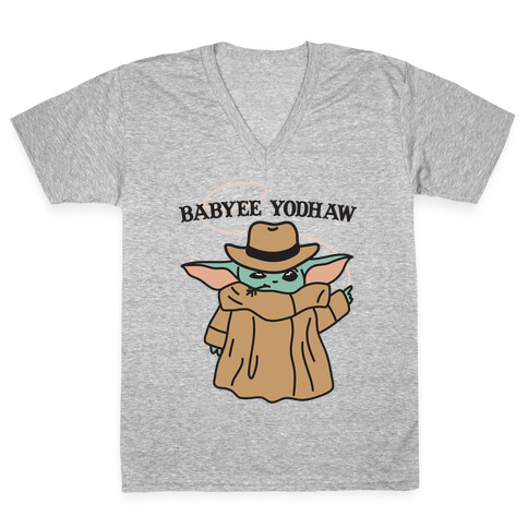 Babyee Yodhaw (parody) V-Neck Tee Shirt